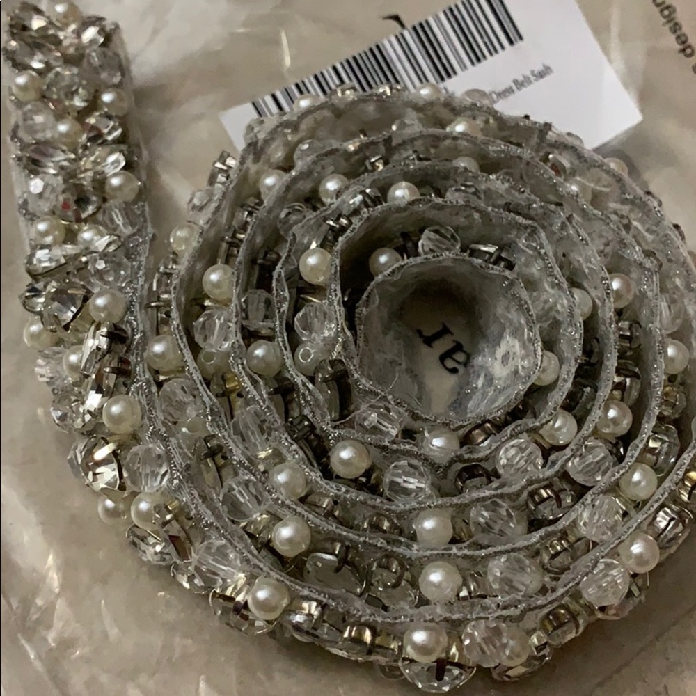 COPY - Handmade crystal wedding dress belt sash